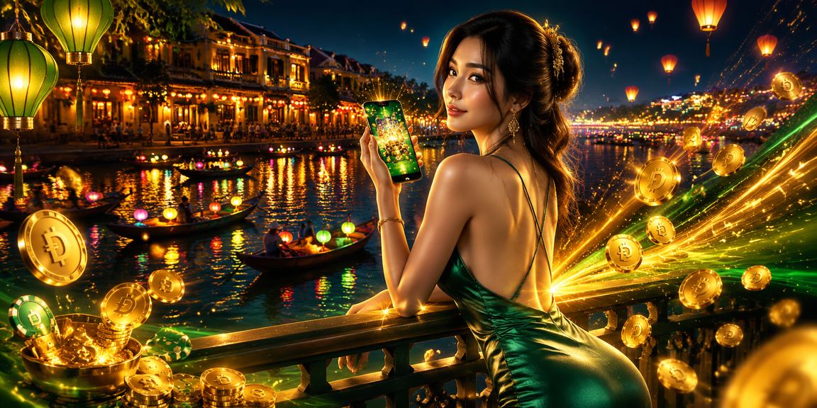 Người dùng Việt Nam trải nghiệm slot game trực tuyến trên thiết bị di động tại Hội An